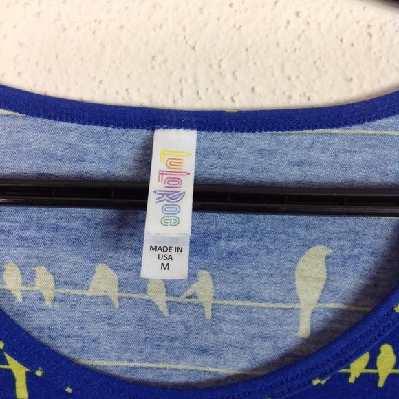 LuLaRoe Birds On A Wire Short Sleeve Top - Picture 4 of 4
